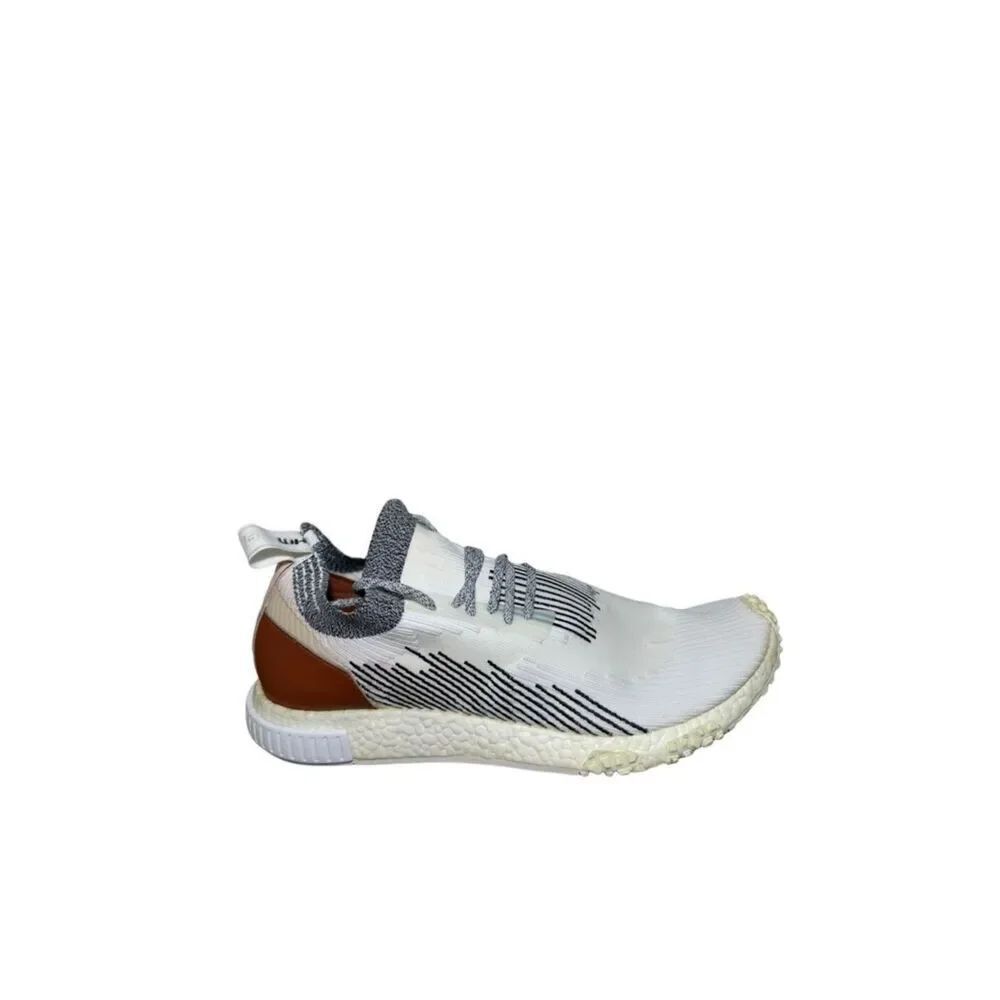 Men's adidas ultra boost White Knit Athletic Sneaker with Brown Heel size 13